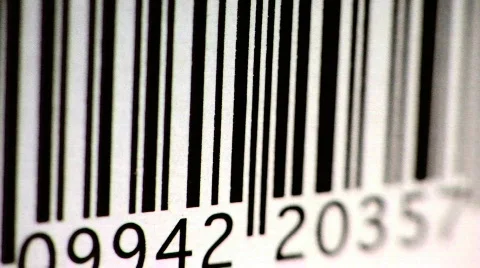 Bar Code Being Scanned With Red Laser, Scanning Barcode 스톡 동영상 306603