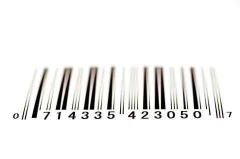 Bar Code From Below With Shallow DOF Foto stock
