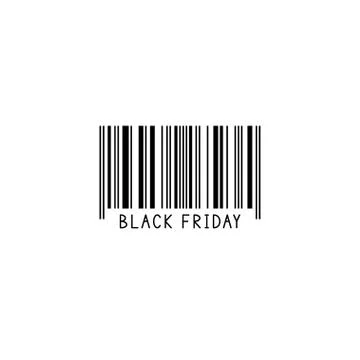 Bar code. Black Friday. Stock Illustration