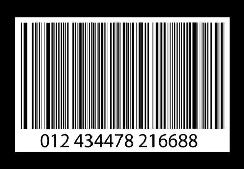 Bar-code on black 스톡 일러스트