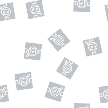 Bar code on box glyph vector seamless pattern Stock Illustration