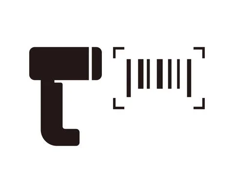 Bar code canner line icon Stock Illustration