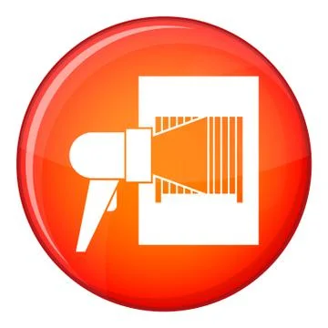 Bar code on cargo icon, flat style Stockillustratie