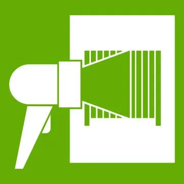 Bar code on cargo icon green イラスト素材