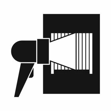 Bar code on cargo icon, simple style 스톡 일러스트