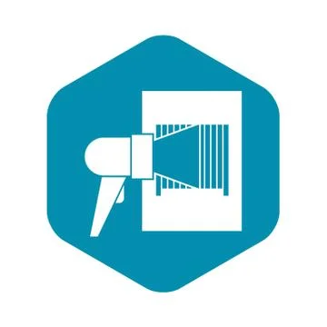 Bar code on cargo icon, simple style 스톡 일러스트