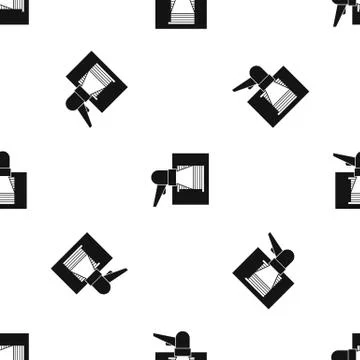 Bar code on cargo pattern seamless black Stock Illustration