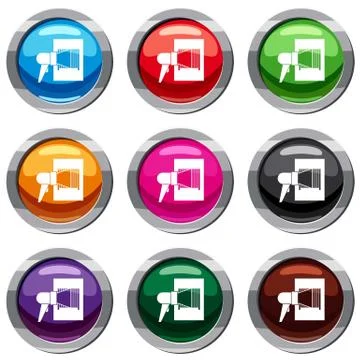 Bar code on cargo set 9 collection Stockillustratie