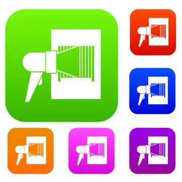 Bar code on cargo set collection 스톡 일러스트