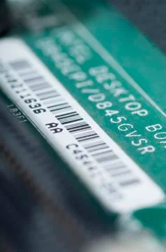 Bar code of a circuit board Stock-Fotos