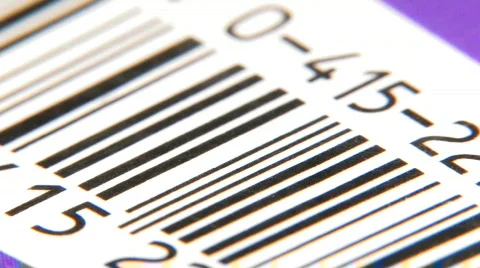 Bar code close-up Video stock 307896