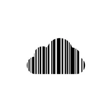 Bar code cloud Illustrazione stock