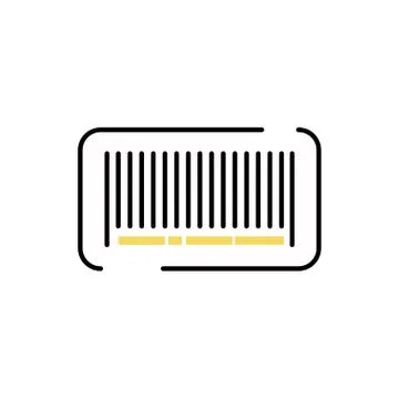 Bar code commercial isolated icon 스톡 일러스트
