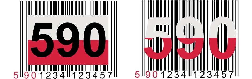 Bar code corresponding to Polish products - promotion of the purchase of Poli Stock-Illustration