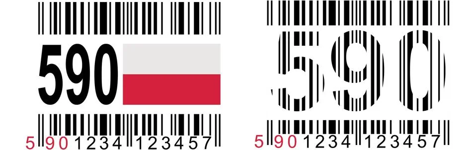 Bar code corresponding to Polish products - promotion of the purchase of Poli Stock Illustration