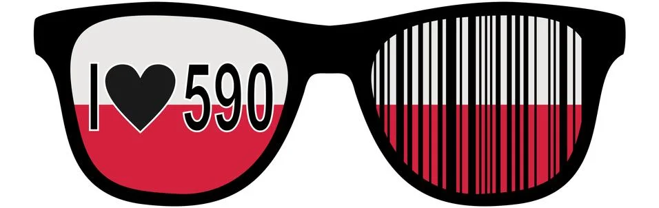 Bar code corresponding to Polish products - promotion of the purchase of Poli Stock Illustration