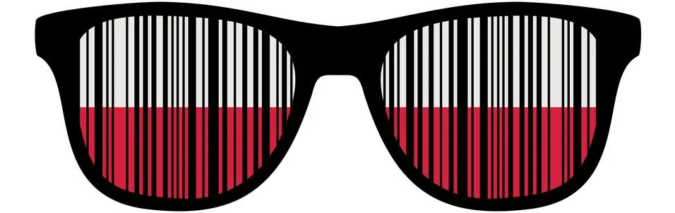 Bar code corresponding to Polish products - promotion of the purchase of Poli Stock Illustration
