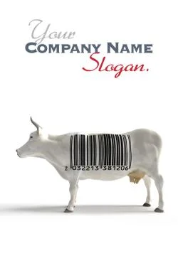 Bar code cow Stock Illustration