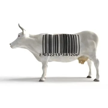 Bar code cow Stock Illustration