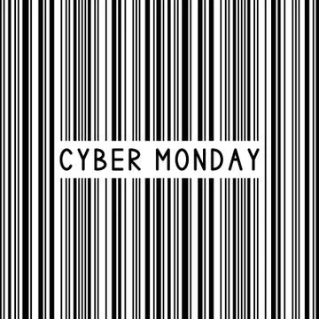 Bar code. Cyber Monday. Stock Illustration