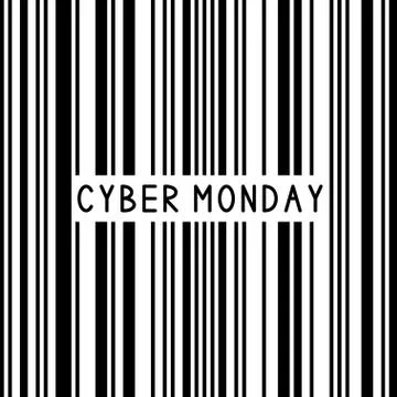 Bar code. Cyber Monday. Stock Illustration