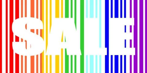 The bar code ecology vector background with text SALE Stock Illustration