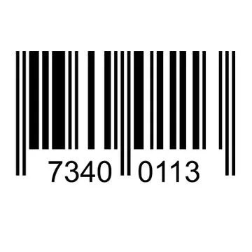 Bar code with fake numbers Illustrazione stock