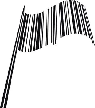 Bar code flag Stock Illustration