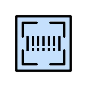 Bar code flat color icon Stock-Illustration