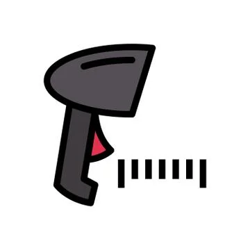 Bar code flat color icon Stockillustratie