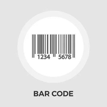 Bar code flat icon Illustrazione stock
