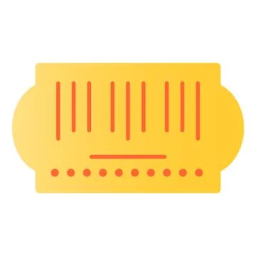 Bar code flat icon. Sticker color icons in trendy flat style. Scanner gradient Illustrazione stock