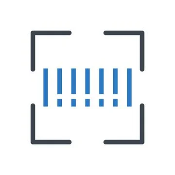 Bar code glyph color icon Stock Illustration