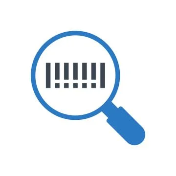 Bar code glyph color icon Stock-Illustration