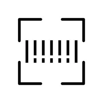 Bar code glyph flat icon 스톡 일러스트