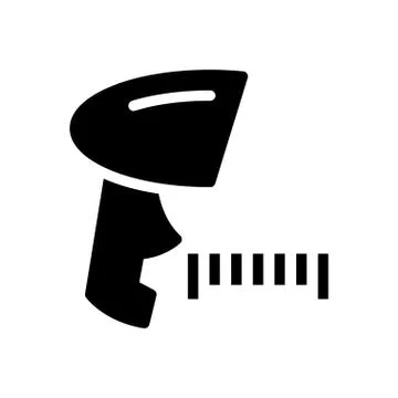 Bar code glyph flat icon Stockillustratie