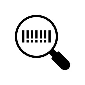 Bar code glyph flat icon Illustrazione stock
