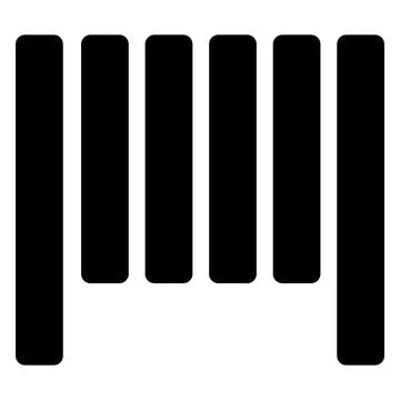 Bar code glyph icon vector illustration isolated on white background 스톡 일러스트