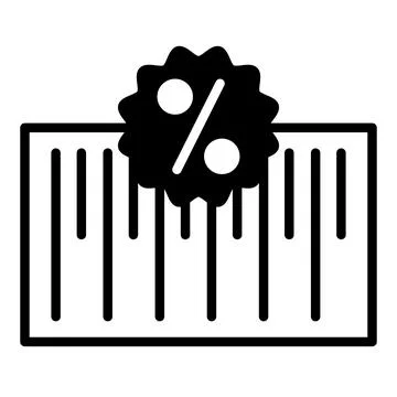 Bar code glyph icon vector illustration isolated on white background 스톡 일러스트