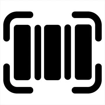 Bar code glyph icon vector illustration isolated on white background 스톡 일러스트