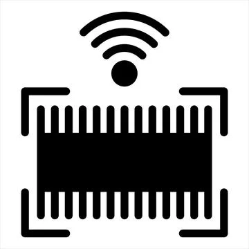 Bar code glyph icon vector illustration isolated on white background イラスト素材