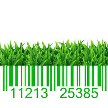 Bar code grass illustration Stock Illustration