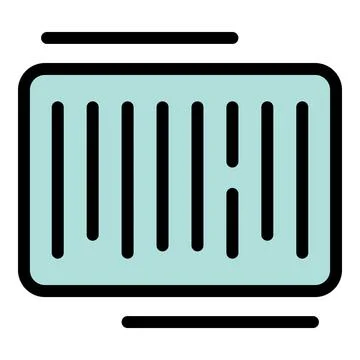 Bar code icon color outline vector Stock-Illustration