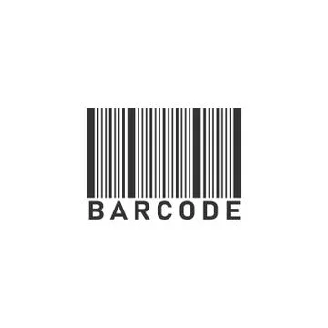 Bar code icon flat 스톡 일러스트