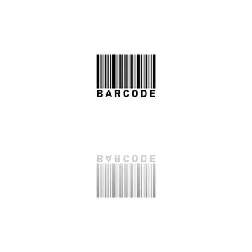 Bar code icon flat Stock-Illustration