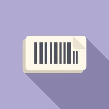Bar code icon flat vector. Scan new product 스톡 일러스트