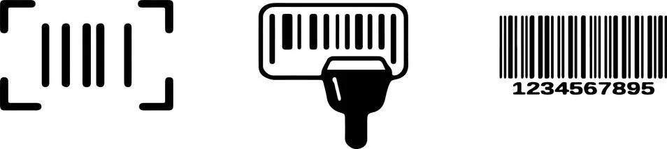 Bar code icon isolated on white background Stock Illustration