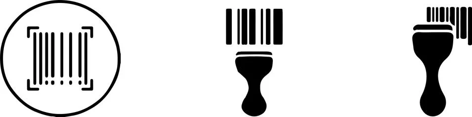Bar code icon isolated on white background Stock-Illustration