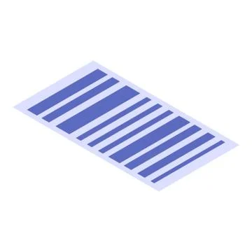Bar code icon, isometric style Stock Illustration