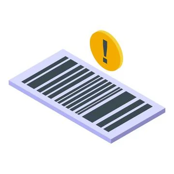 Bar code icon, isometric style Illustrazione stock